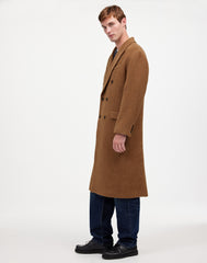 Double-Breasted Topcoat in Italian Alpaca-Wool Blend