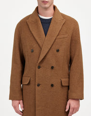Double-Breasted Topcoat in Italian Alpaca-Wool Blend