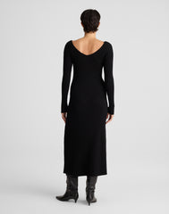 The Signature Knit V-Neck Midi Dress