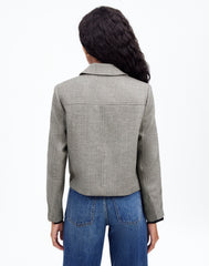 Flap-Pocket Field Jacket in Herringbone