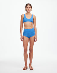 Zulu & Zephyr Dress Ocean Blue Textured Crop Bralette