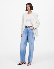 Pieced Barrel-Leg Jeans
