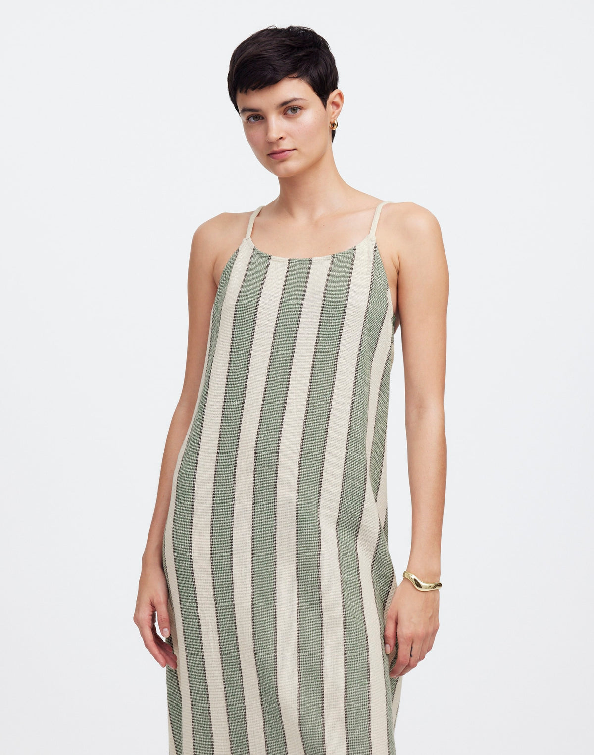 Zulu & Zephyr Eucalyptus Stripe Organic Cotton Dress