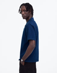 Indigo-Dyed Camp Collar Shirt