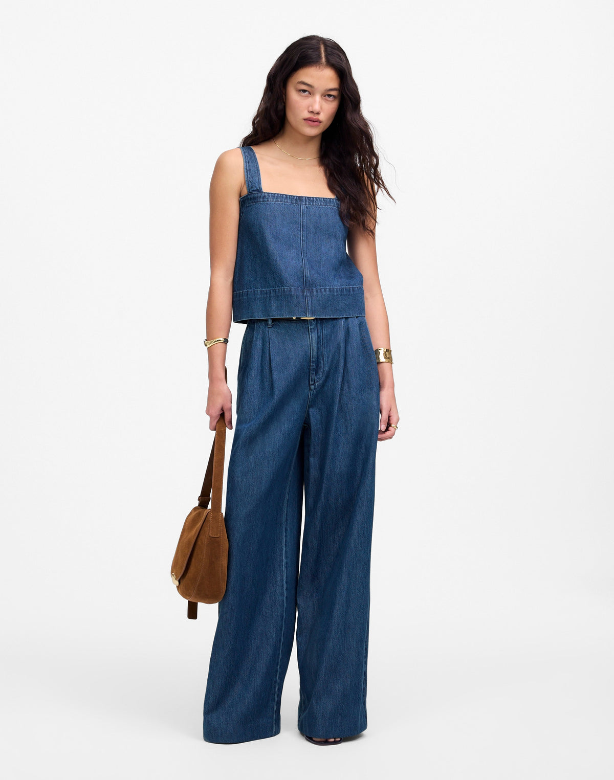 Squareneck Tank in McNair Wash: Airy Denim Edition