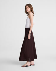 Maxi Slip Skirt in Linen