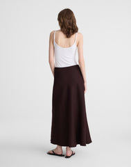 Maxi Slip Skirt in Linen