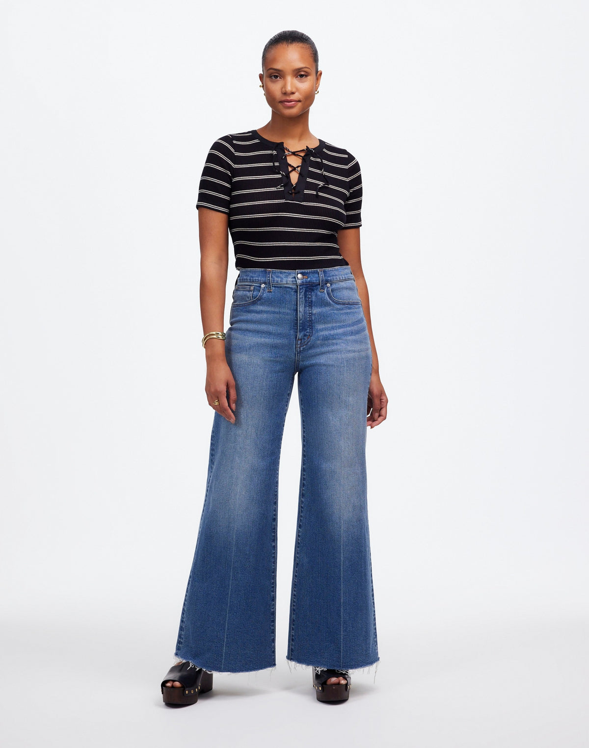 The Curvy Flared Wide-Leg Crop Jean