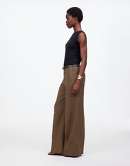The Zoe Relaxed Wide Pant in 100% Linen