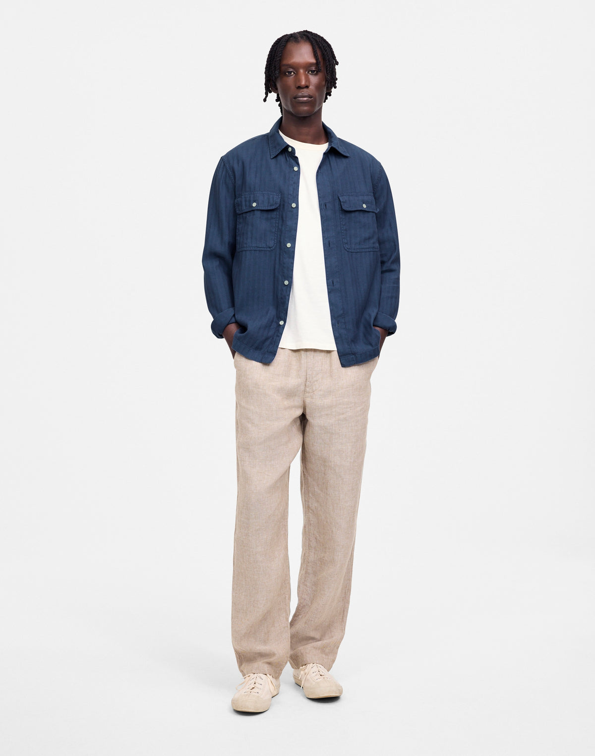 Work Shirt in Cotton-Linen Blend