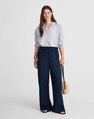 Raw-Edge Drawstring Pant