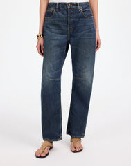 The Petite Darted Barrel-Leg Jean
