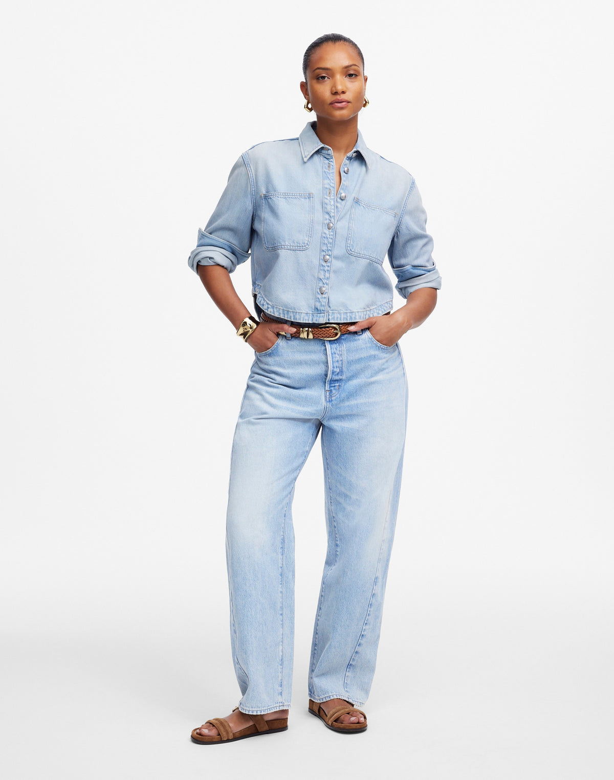 The Curvy Pieced Barrel-Leg Jean
