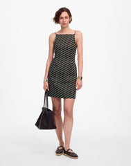 High-Neck Mini Dress in Dot
