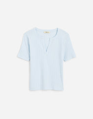 Pointelle Notch Neck Tee