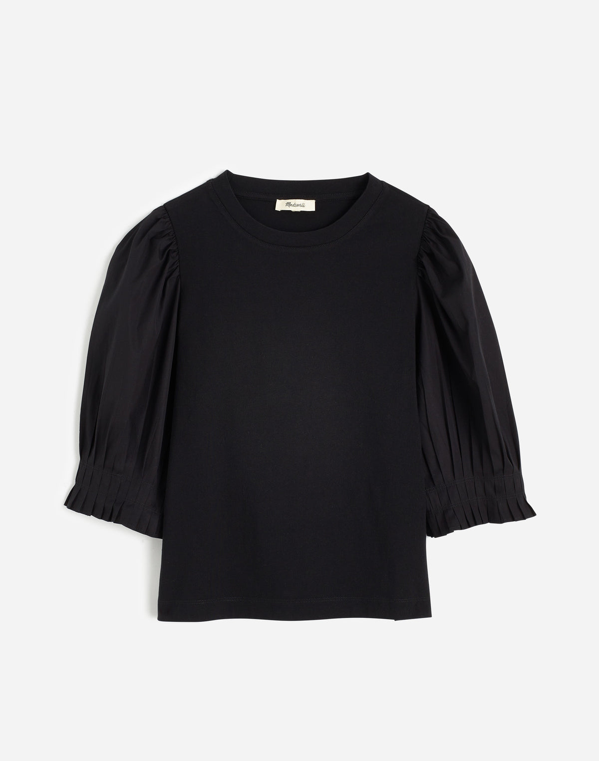 Puff-Sleeve Knit Top