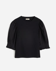 Puff-Sleeve Knit Top