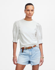 Puff-Sleeve Knit Top