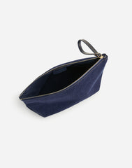 Denim Zip Clutch