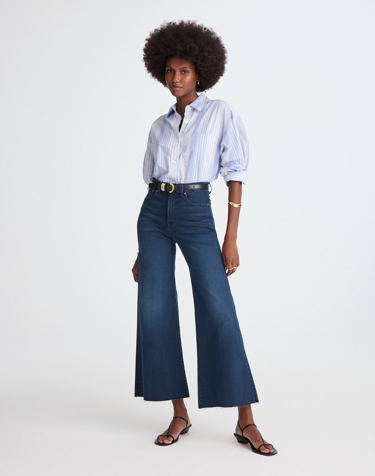 Tall Flared Wide-Leg Crop Jeans