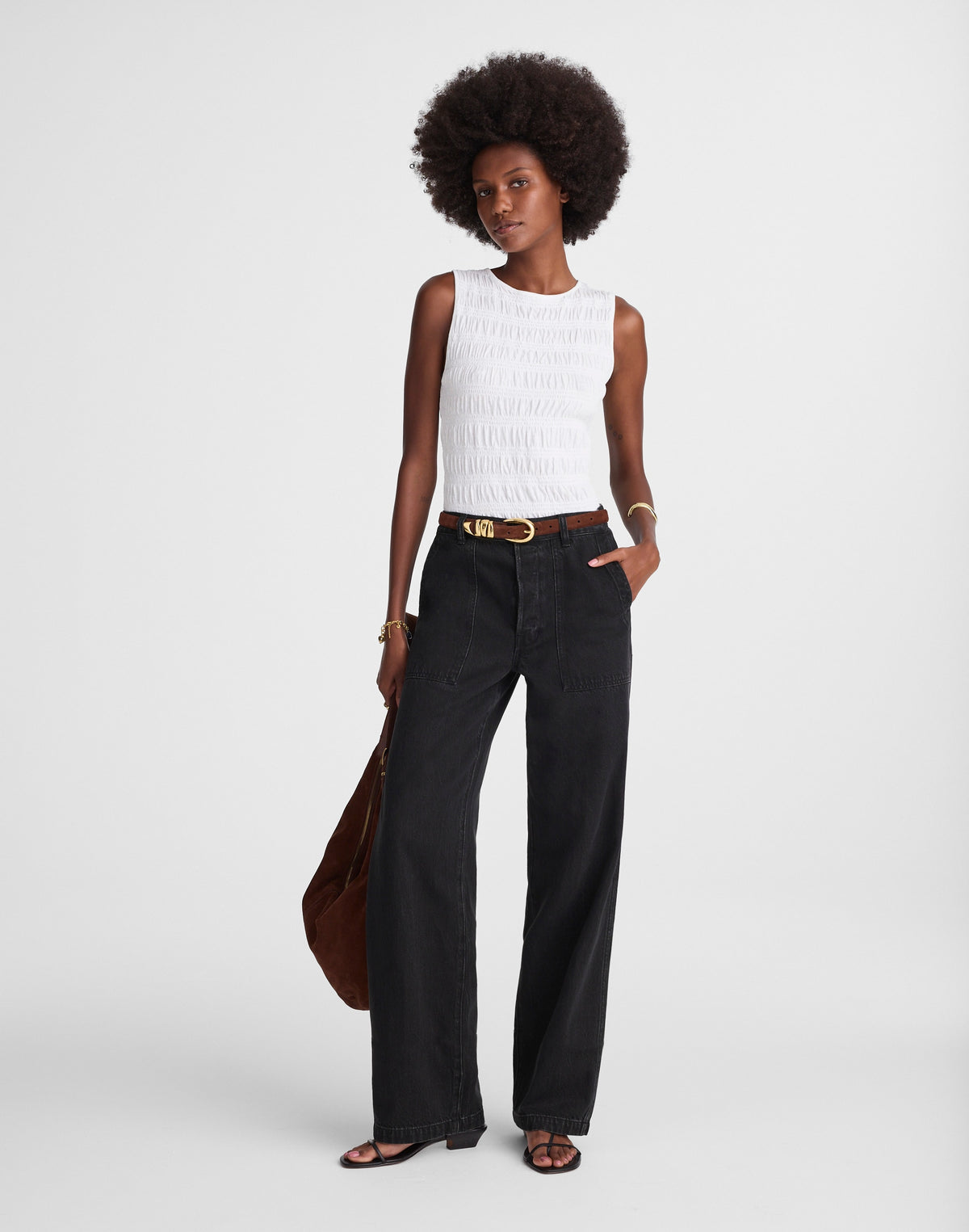 The Low-Slung Baggy Jean in Airy Denim