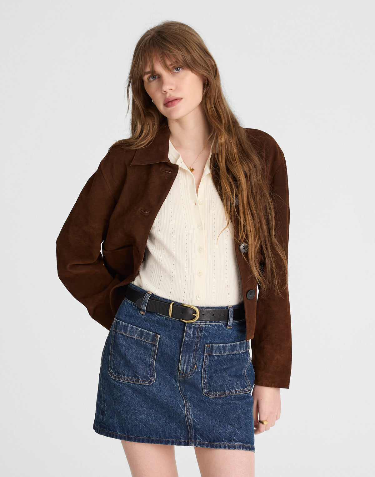 The Emmett Mini Skirt in Greendale Wash