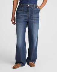 The Curvy Low-Slung Baggy Jean in Airy Denim