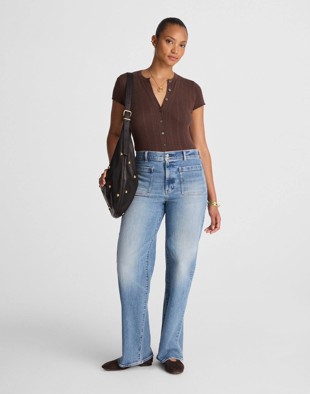 The Petite Curvy Emmett Wide-Leg Jean