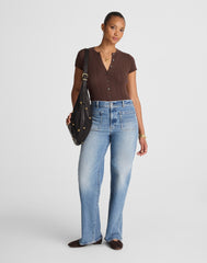 The Petite Curvy Emmett Wide-Leg Jean