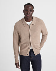 Merino Wool Collared Cardigan