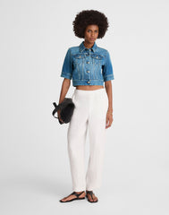 Shrunken Denim Trucker Jacket in Hazeldell Wash
