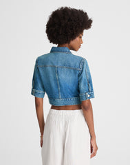 Shrunken Denim Trucker Jacket in Hazeldell Wash