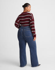 The Plus Wide-Leg Jean in Super Stretch