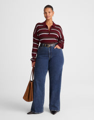 The Plus Wide-Leg Jean in Super Stretch