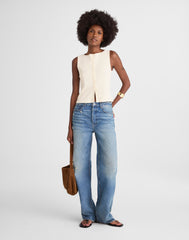 Ribbed Crewneck Shell Top