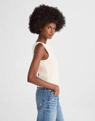 Ribbed Crewneck Shell Top