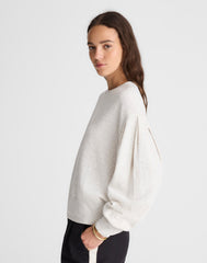 Double-Faced Puff-Sleeve Sweatshirt