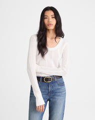 The Signature Knit Lace-Stitch Sweater