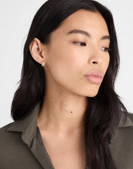 Demi-Fine Mixed-Metal Chunky Huggie Earrings