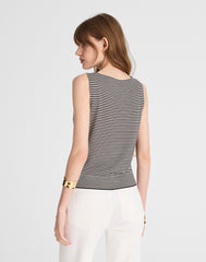 Boatneck Sleeveless Sweater
