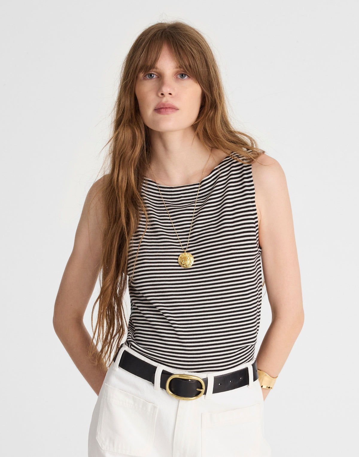 Boatneck Sleeveless Sweater