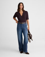 The Signature Knit Johnny-Collar Sweater