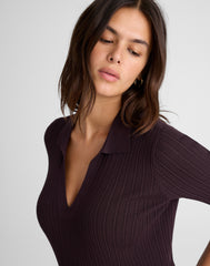 The Signature Knit Johnny-Collar Sweater