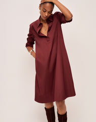 Poplin Long-Sleeved Shirtdress