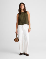 Boxy Shell Top in Garment Dye