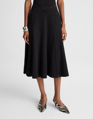 Airy Denim Circle Skirt