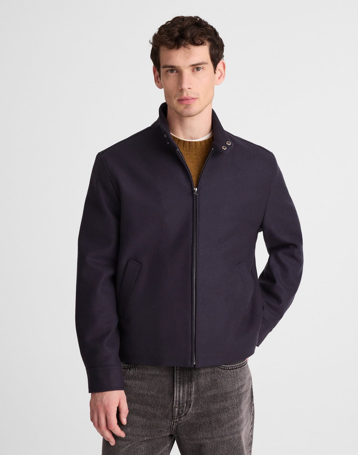 Harrington Jacket in Wool Blend