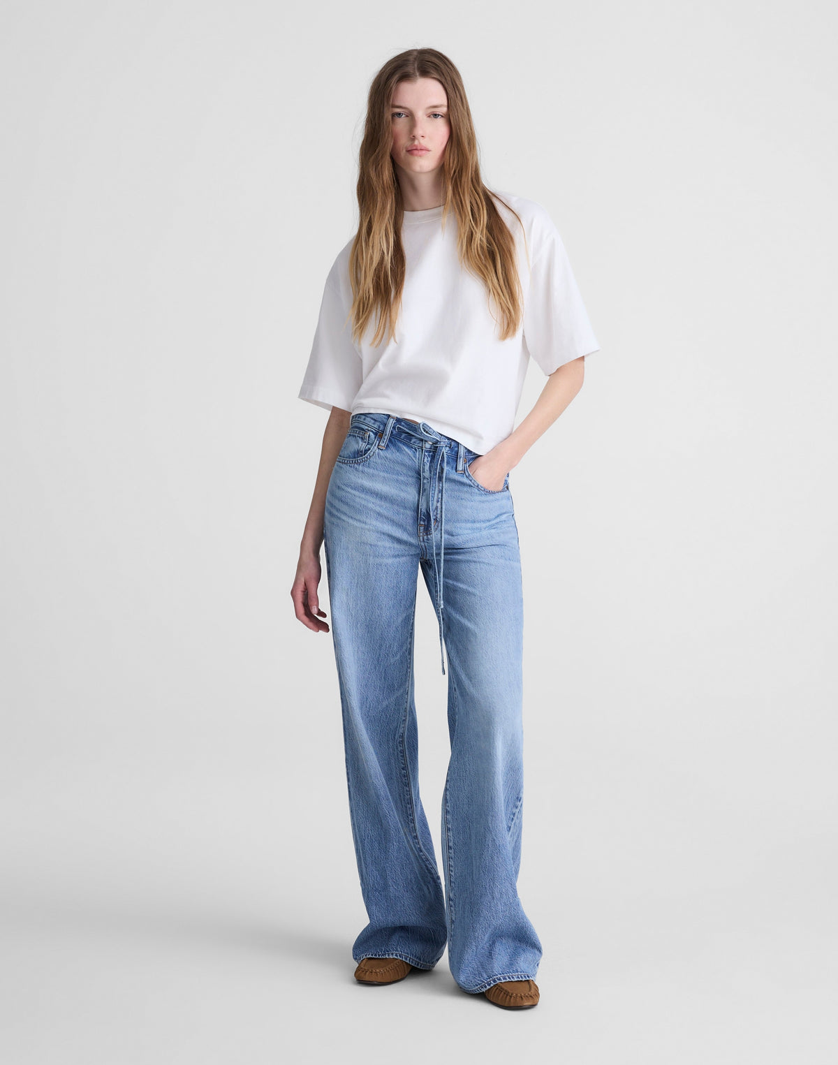 The Tall Ultimate Wide-Leg Jean in Airy Denim