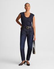 The Curvy Dean Easy Straight Jean in SoftDrape