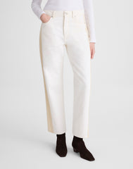 Pieced Barrel-Leg Jeans